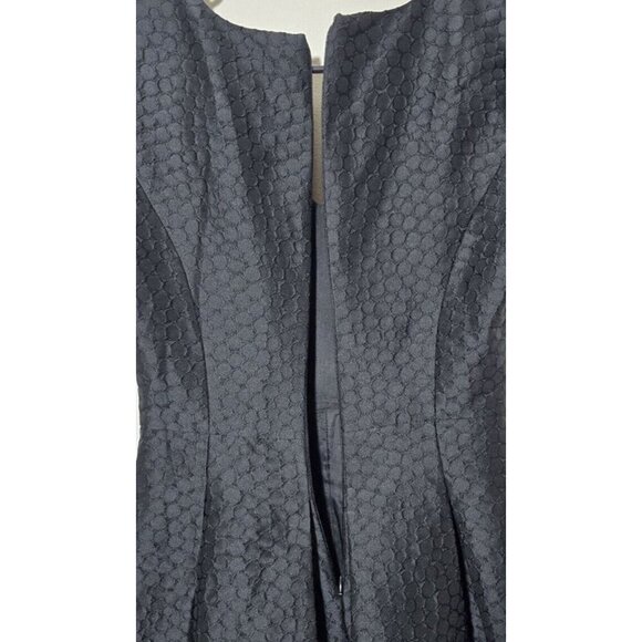 Banana Republic Dress 2 Black Embossed Pleated Cocktail Pockets Casual Classic - Picture 12 of 13